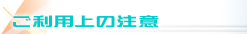 ご利用上の注意